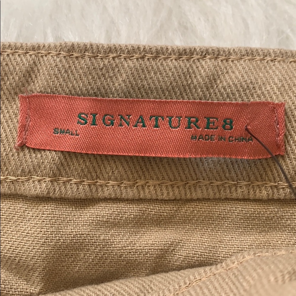 Signature8 Tan Button-Front Utility Mini Skirt - Picture 5 of 8